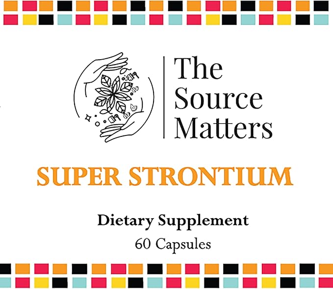 Super Strontium Boost Dietary Supplement | Bone Support Formula with Strontium Citrate for Structural Integrity, Skeletal Strength, and Balanced Bone Turnover (60 Capsules)