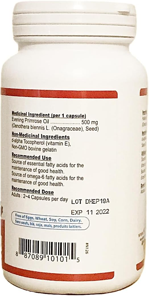 Evening Primrose Oil Omega-6 & GLA 500mg 200Softgels