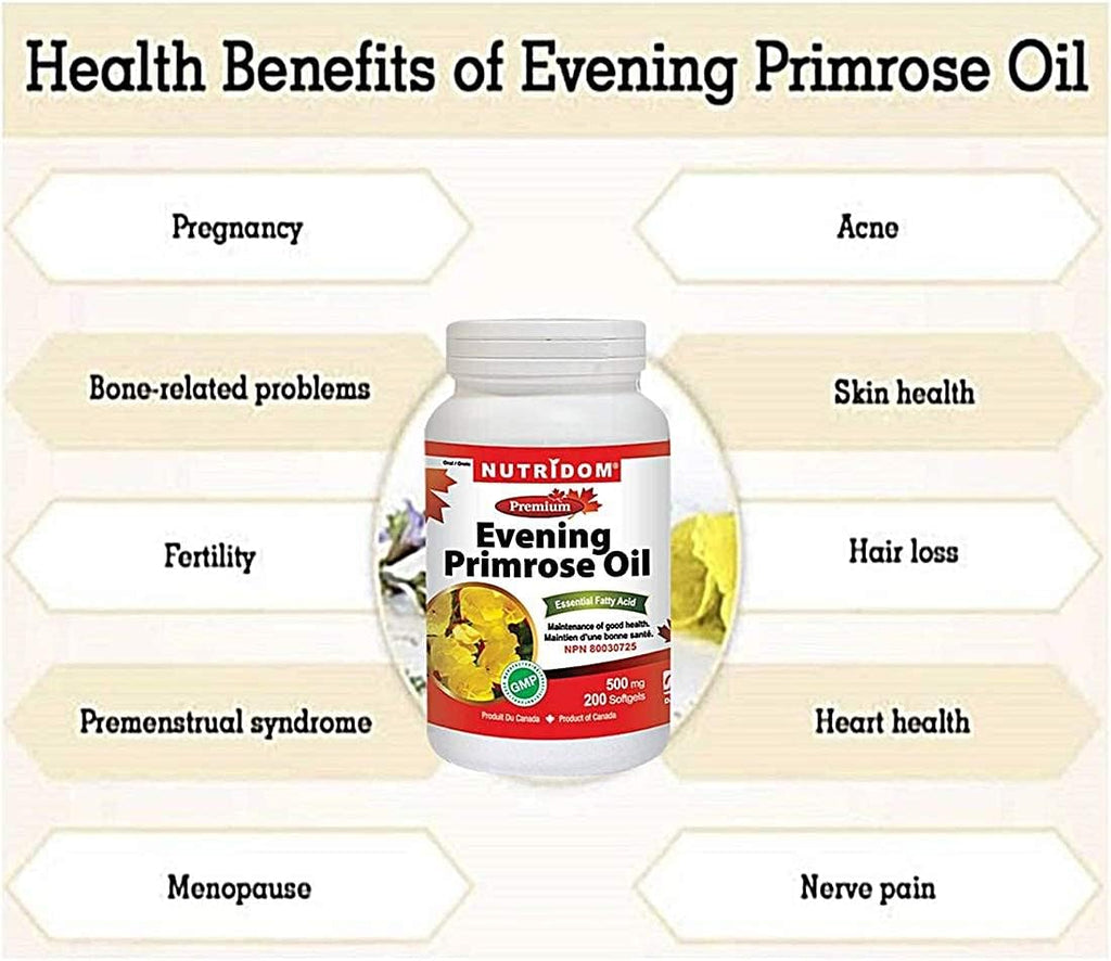 Evening Primrose Oil Omega-6 & GLA 500mg 200Softgels