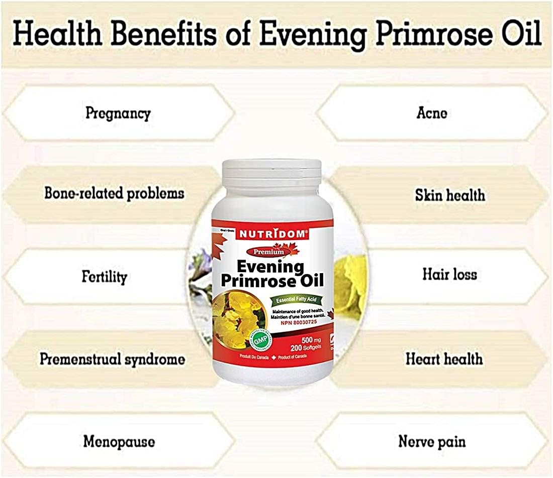 Evening Primrose Oil Omega-6 & GLA 500mg 200Softgels