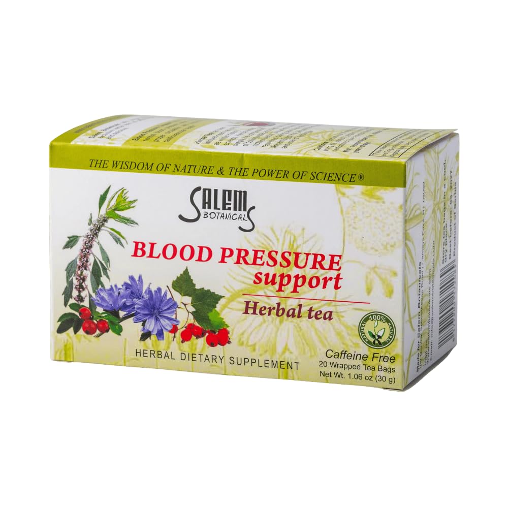Blood Pressure Support Tea - Natural Heart Health Aid | Promotes Normal Blood Pressure, Healthy Circulation & Cardiovascular Wellness - 20 Tea Bags