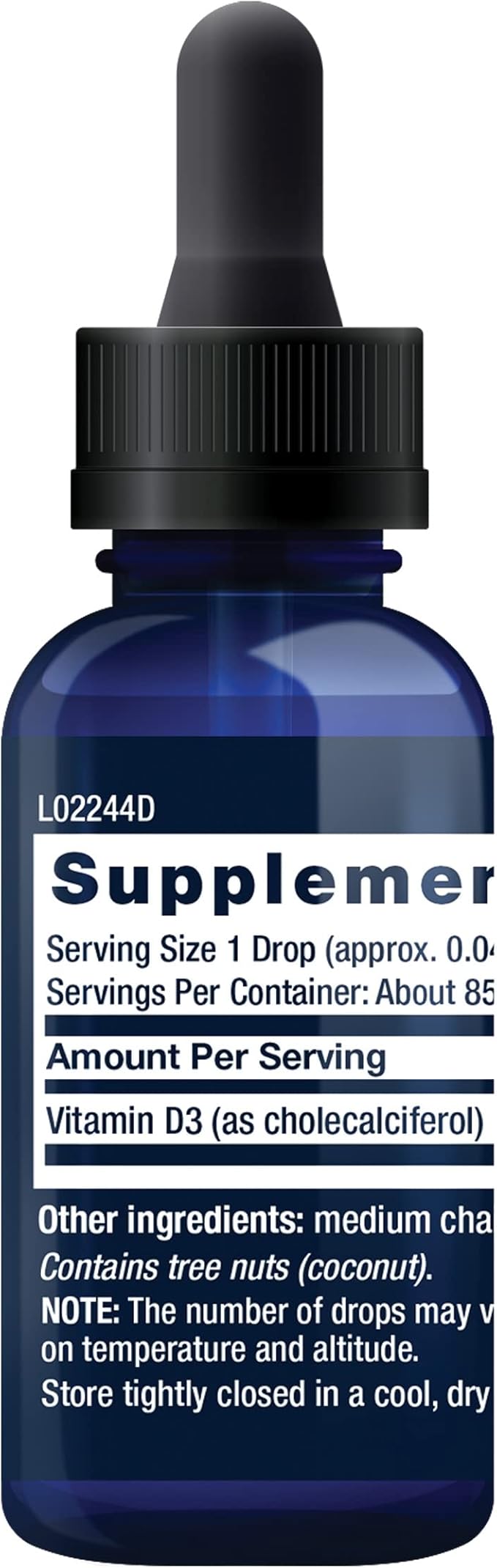 Life Extension Liquid Vitamin D3, 50 mcg (2000 IU), Immune System Support, Bone Health, Whole-Body Health, unflavored, Gluten-Free, Non-GMO, 29.57 ml