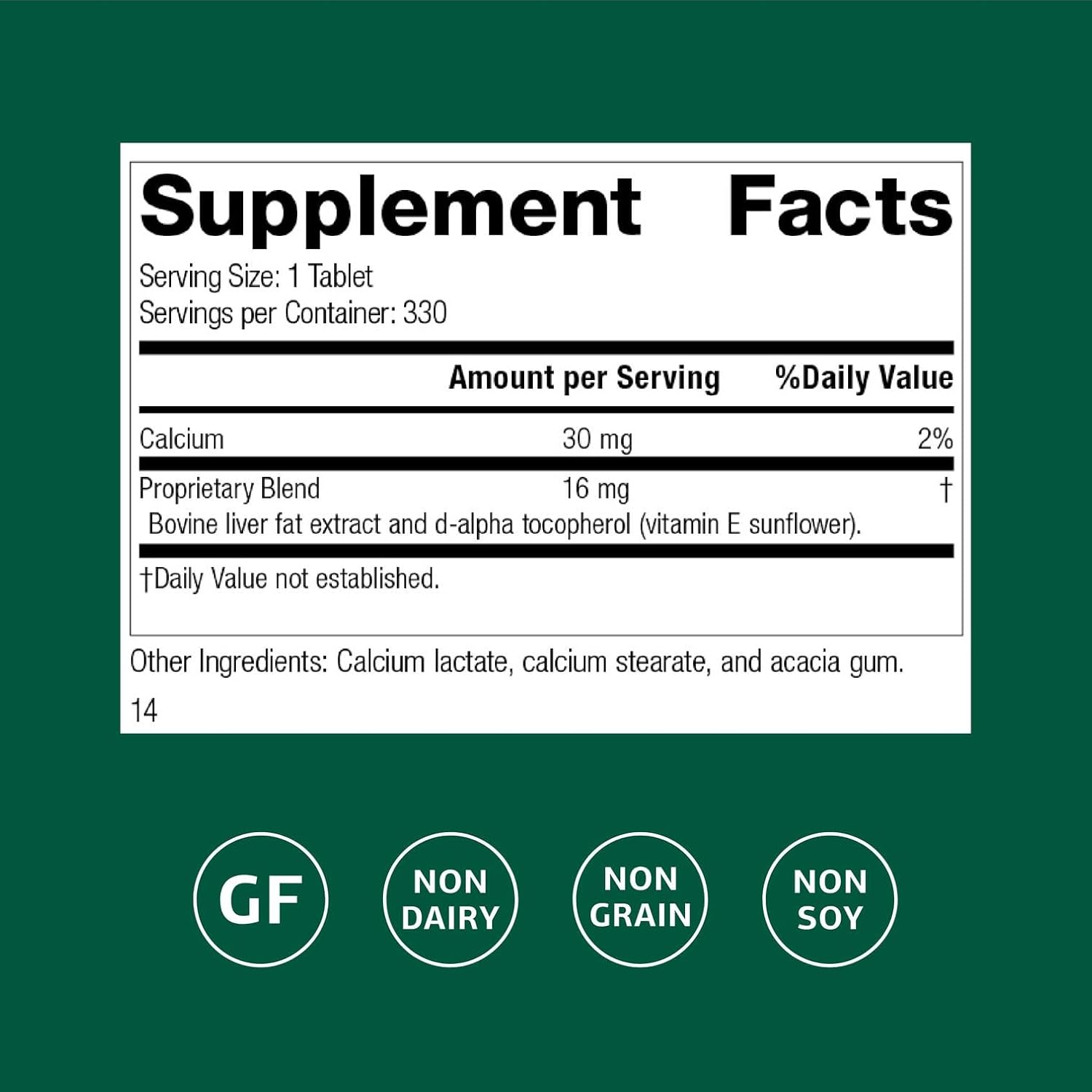 Standard Process Antronex - Whole Food Immune System Support and Liver Health Supplement with Calcium - 330 Tablets