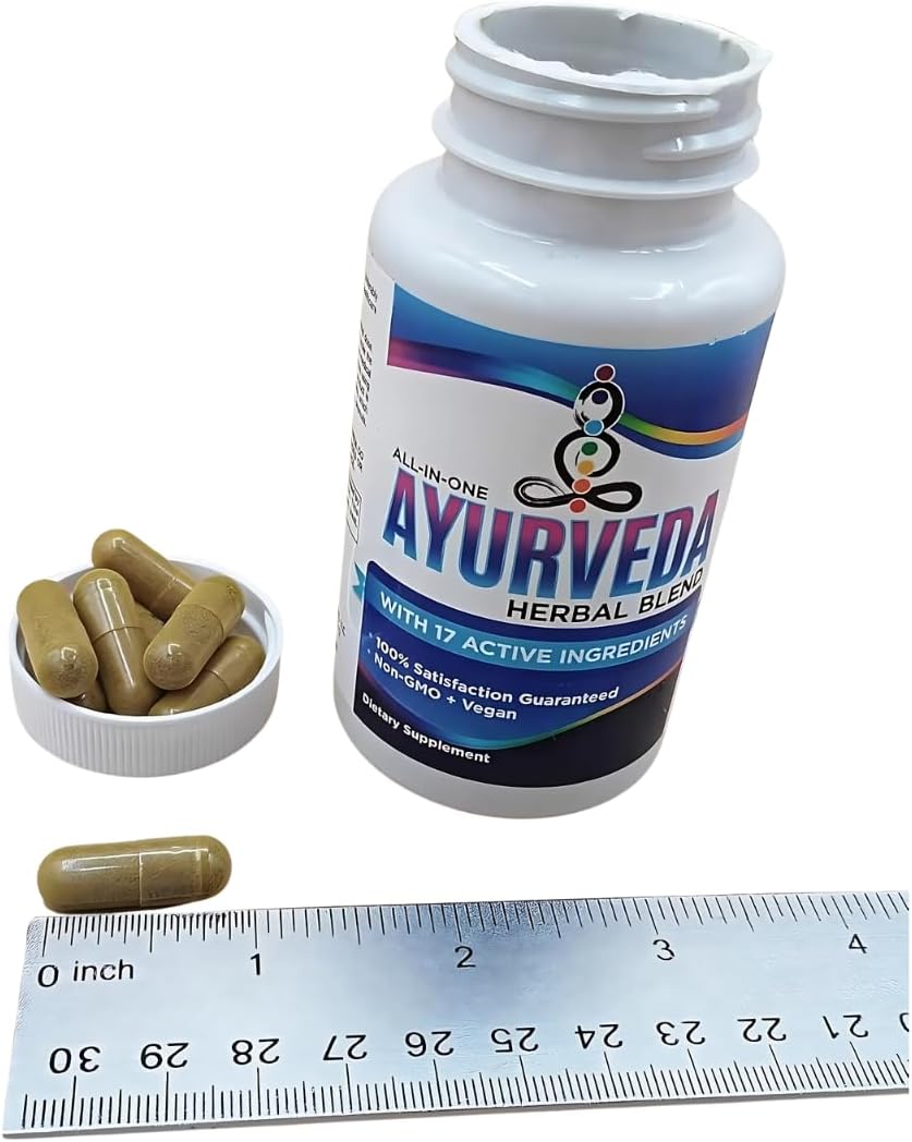 17-in-1 AYURVEDA Supplements (3-Month Bulk Supply) | Traditional Blend of Ayurvedic Herbs | Overall Health & Wellness Support Supplement | Strong Mind, Body & Spirit | Ayurveda Products | 90 Capsules