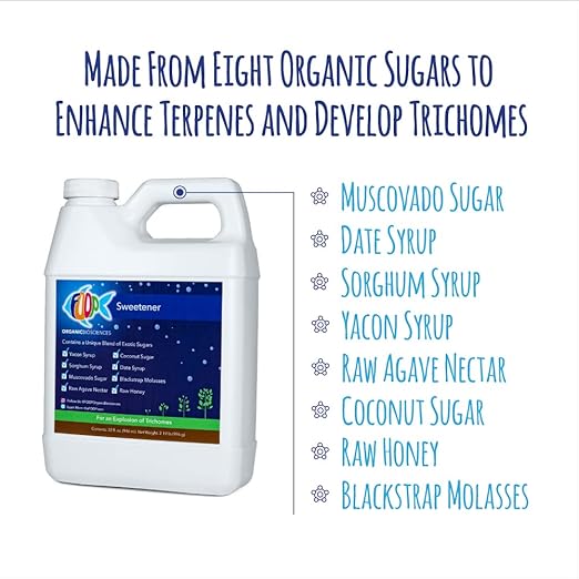 FOOP Sweetener: Organic Terpene Enhancer for Plants | Creates an Explosion of Trichomes | Contains 8 Organic Sugars | Works with All Growing Media and Nutrient Lines (32oz, 2 Pack)