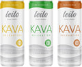 LEILO | Kava Powered Mocktail Drinks | Variety 12-Pack – Sugar-Free & Non-ALC Functional Relaxation Support – Includes 4 of Each: Margarita, Pina Colada, Moscow Mule | 12 fl oz Cans (Pack of 12)