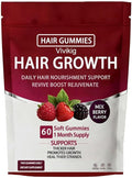 Lumin Hair Growth Gummies – Daily Hair Nourishment with Biotin, Collagen & Botanical Extracts – Supports Thicker, Stronger & Healthier-Looking Hair – Mixed Berry Flavor, 60 Gummies (1)