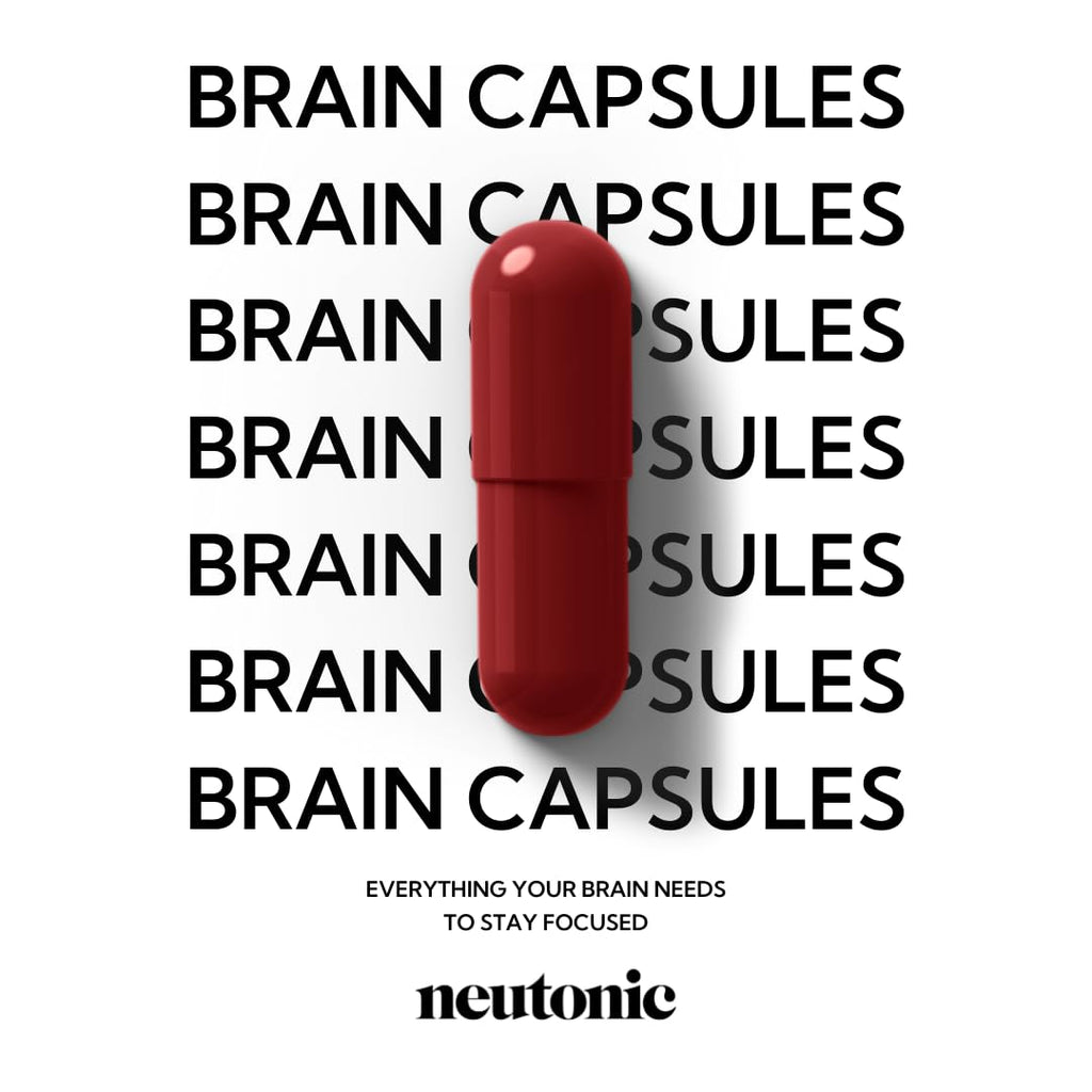 Neutonic Nootropic Brain Supplement | 1 Month Supply 90 Capsules | For Men and Women | Support Memory, Mental Clarity, Cognitive Function | Boost Focus, Energy, Brain Health
