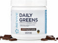Revive MD Daily Green Powder Superfood (Chocolate) - Supergreens Powder to Support Energy Levels - Green Juice That Improves Fiber Intake - Vegetable Supports Digestion and Gut Health (30 Servings)
