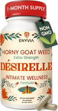 Female Libido Booster for Women Fast Acting with Tribulus Terrestris - Hornygoatweed for Women, Mood Support Supplement Enhancer Pills with Maca Root, Ginseng for Hormonal Balance - 60ct Desirelle