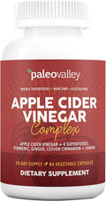 Paleovalley Apple Cider Vinegar Complex with Superfoods - Turmeric, Ginger, Ceylon Cinnamon and Lemon - 84 Vegetable Capsules