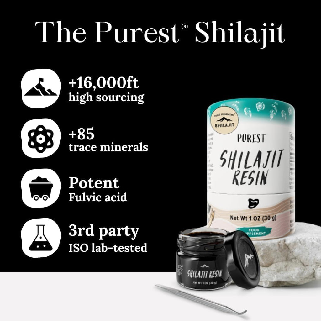 Pure Himalayan Shilajit, High Nutritional Potency, Grade A Shilajit Resin with 85+ Plant-Derived Trace Minerals and Fulvic Acid, Energy & Immune Suport for Men & Women, 3rd Party US Lab Tested (115g)
