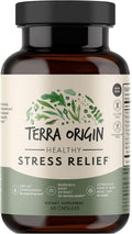 TERRA ORIGIN Healthy Stress Supplement | 60 Capsules | KSM-66 Organic Ashwagandha, L-Theanine, Rhodiola Extract, Astragalus Root and Holy Basil | Stress and Mood Support