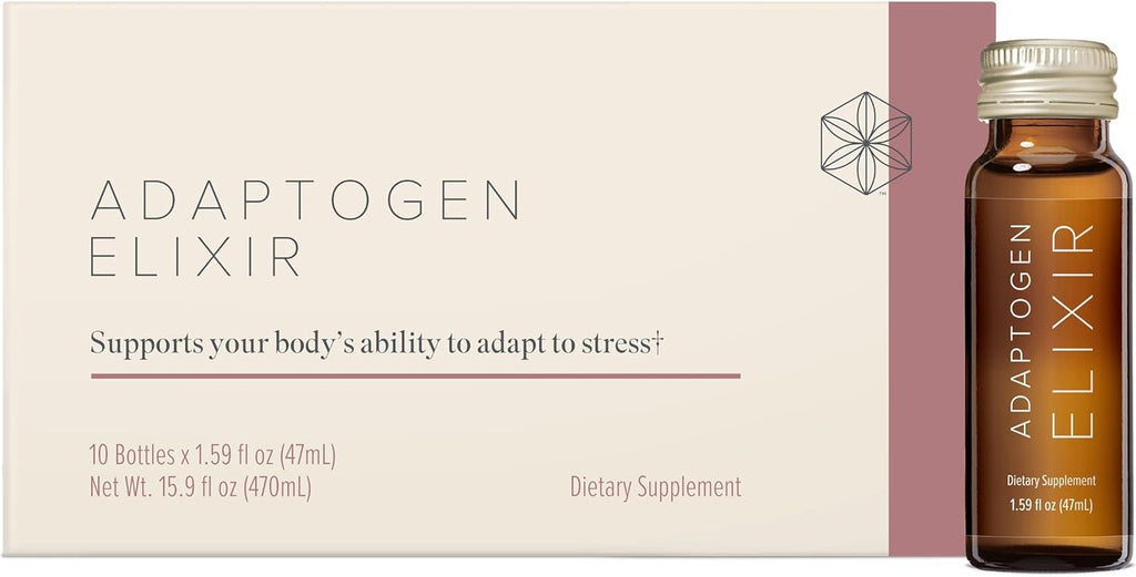 Isagenix Adaptogen Elixir - Liquid Supplement for Health Support - Focus & Sleep Support Supplement - Unique Botanical Blend to Support a Healthy Immune System - 1.59 Oz Bottles (10 Count)