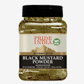 Pride of India - PACK of 6 - Black Mustard Seed Ground-Perfect Ingredient in Spice Blends-Spice up Pickles/Curries/Stews-Additives Free/Gourmet Spice-Easy to Store – 8 oz. Medium Dual Sifter Jar
