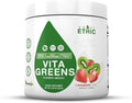 Sweat Ethic Vita Greens Greens Superfood Powder, Daily Multivitamin with Digestive Enzymes, Probiotics, Prebiotics & Reds for Men and Women, Sweetened with Stevia, Strawberry Kiwi Flavor, 30 Servings