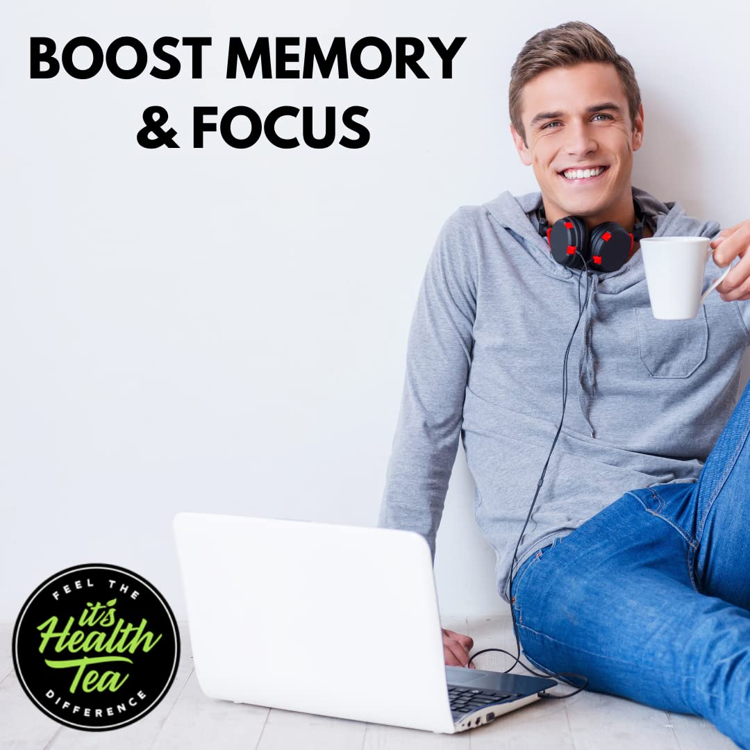 Memory & Focus Tea Blend: Gotu Kola, Eleuthero Root, Ginkgo, Ho Shou Wu, Peppermint, Damiana, Calendula, Lemongrass, Licorice Loose Leaf 3oz for Clarity & Focus Support