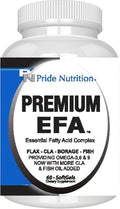 Pride Nutrition Premium EFA Omega 3-6-9 Supplement for Men and Women 5 in 1 - EPA, DHA, GLA, ALA & CLA Essential Fatty Acids with Fish Oil - Softgel Pills