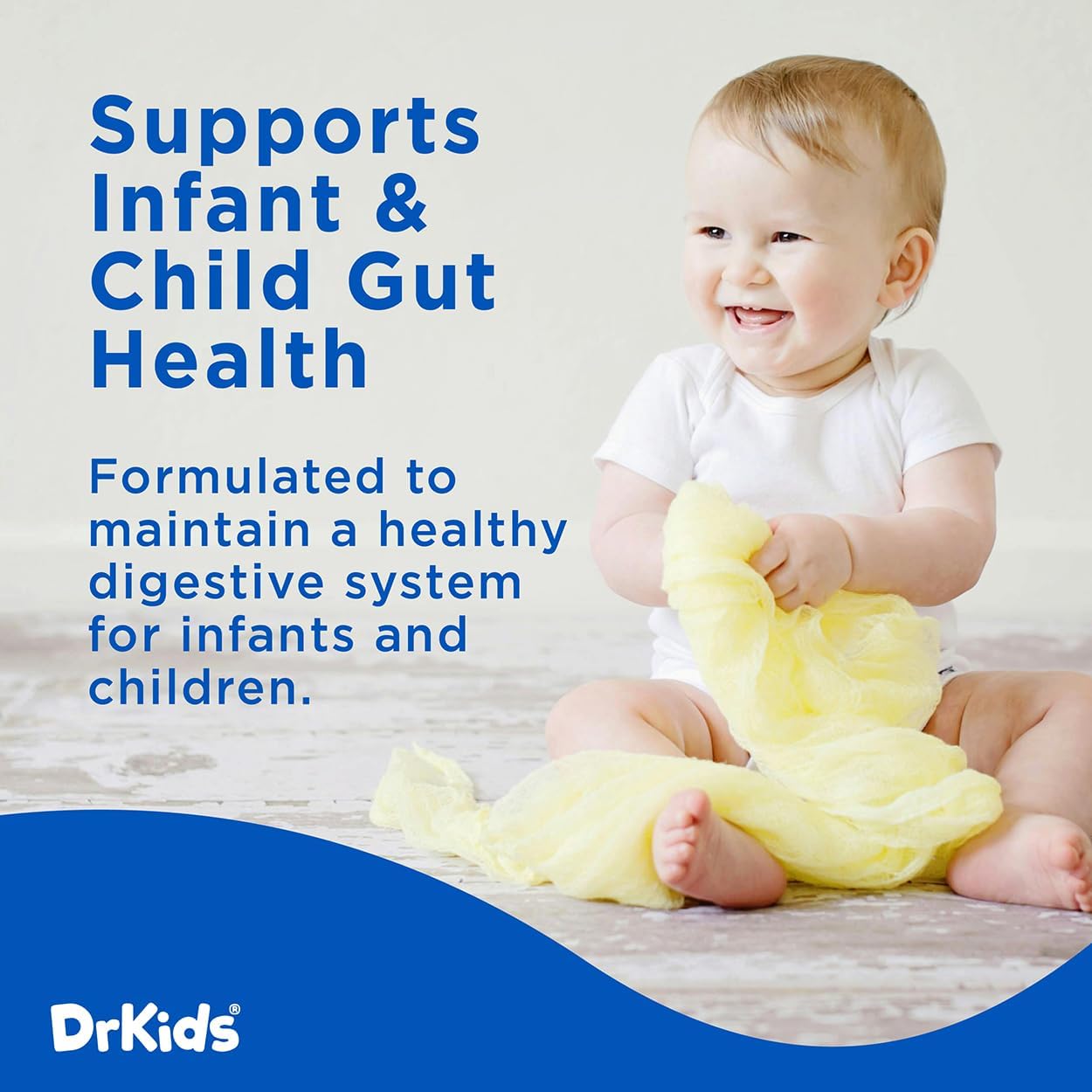 Dr. Kids Probiotic Vitamin D Drops - Supports Infant & Child Gut Health, Helps Reduce Gas, Colic & Fussiness, Baby Probiotic Drops with Vitamin D3, Pediatrician Recommended, Unflavored, 15ml (1 Pack)