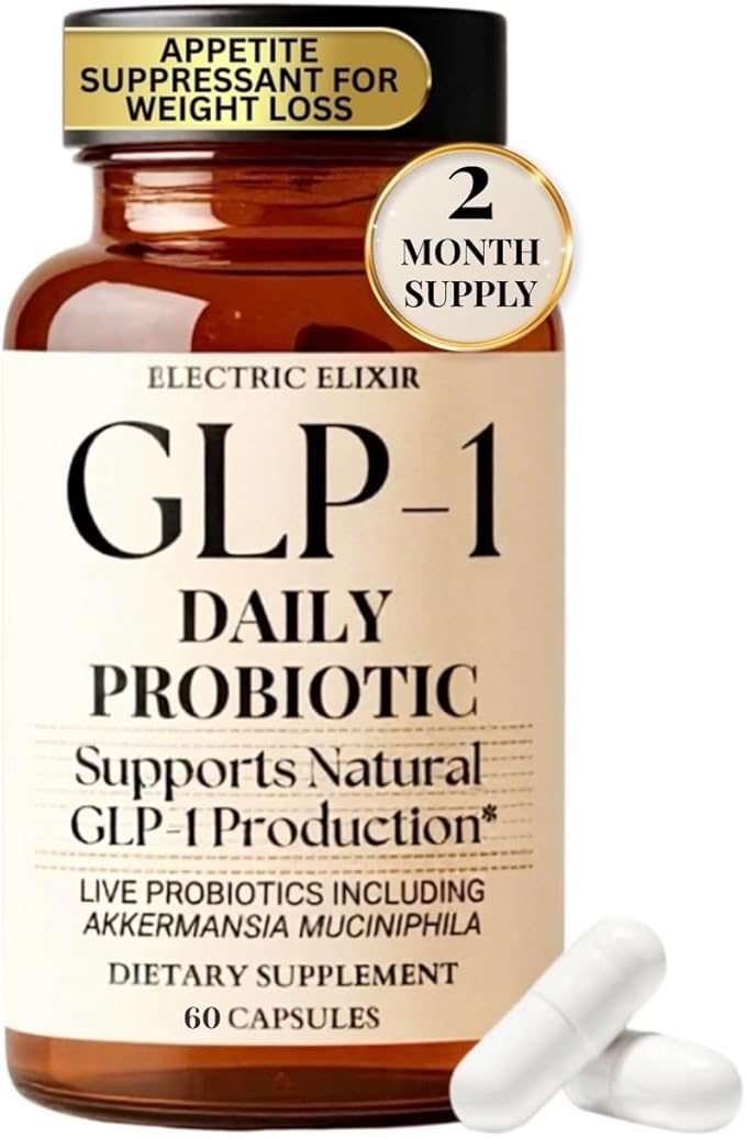 GLP-1 Weight Loss Supplement with Akkermansia - Reduce Hunger & Cravings, Support Fat Loss & Metabolism, Boost Natural GLP1 Production, Appetite Suppressant for Men & Women (60 Capsules)