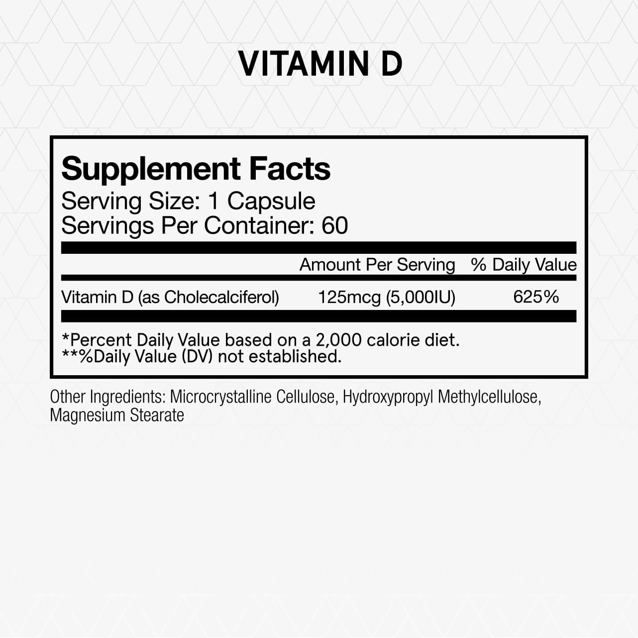 Momentous Vitamin D3 Supplement - 5,000 IU Capsules for Foundational Health Support - NSF Certified for Sport - Gluten-Free - 60 Servings