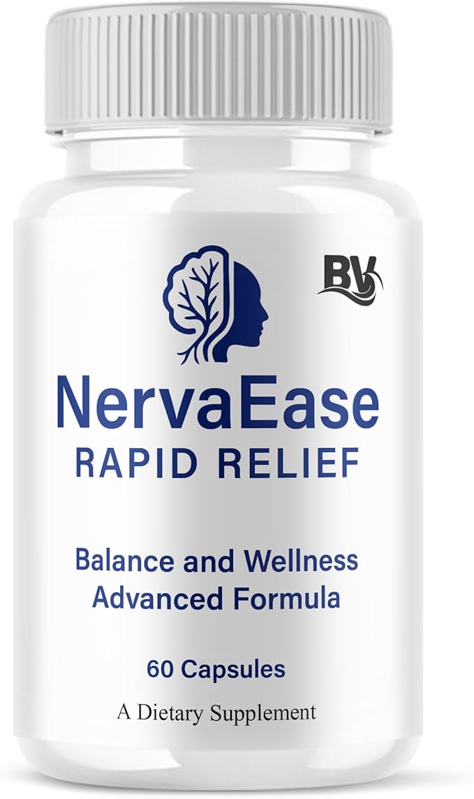 BLUE VIBE NervaEase Premium Health & Wellness Nootropic Supplement, NervaEase Advanced All Natural Health Management & Overall Support Supplement Formula Pills (1 Pack - 60 Capsules)