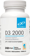 XYMOGEN D3 2000 - Bioavailable Vitamin D3 2000 IU (50 mcg) - High Potency Vitamin D Supplement to Support Immune Health, Bone + Heart Health (240 Softgels)