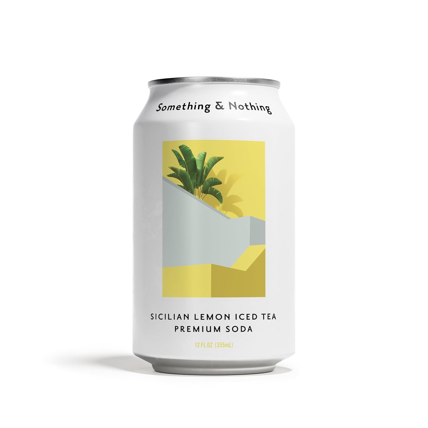 Something & Nothing Flavoured Sparkling Water - Lightly Carbonated, Full Flavoured with Added Grape & Lemon Juice | Vegan & Low Calorie Soda with Rooibos| 355ml Cans, Pack of 12 (Sicilian Lemon Iced Tea)