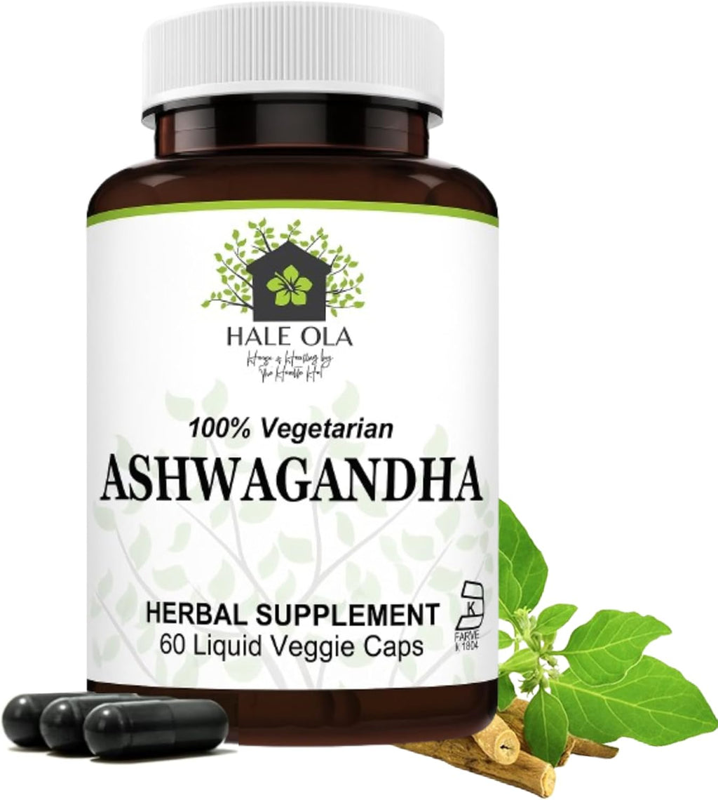 Organic Ashwagandha Capsules - Gluten-Free, Non-GMO & Kosher Certified - Ashwagandha Supplements for Immune Support, Stress, Mood, Anxiety Relief & Energy Support - 1000 mg, 60 Vegetarian Capsules