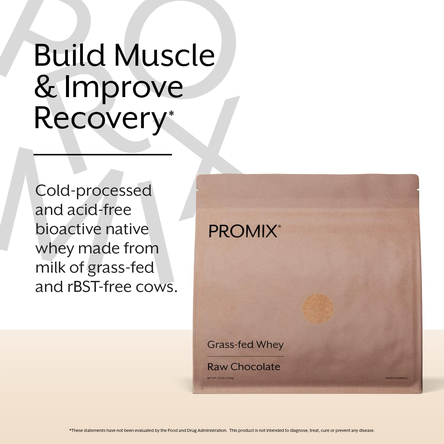 ProMix Nutrition Whey Protein Powder, Chocolate Peanut Butter - Grass-Fed - ­Post Workout Fitness & Nutrition Shakes, Smoothies, Baking & Cooking Recipes - Gluten-Free - 2.5 Pound (Pack of 1)