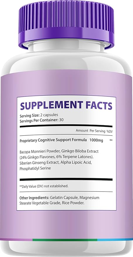 Memo Master Advanced Formula Capsules – MemoMaster Natural Blend Extra Strength Focus Memory Support (1 Pack – 60 Capsules)