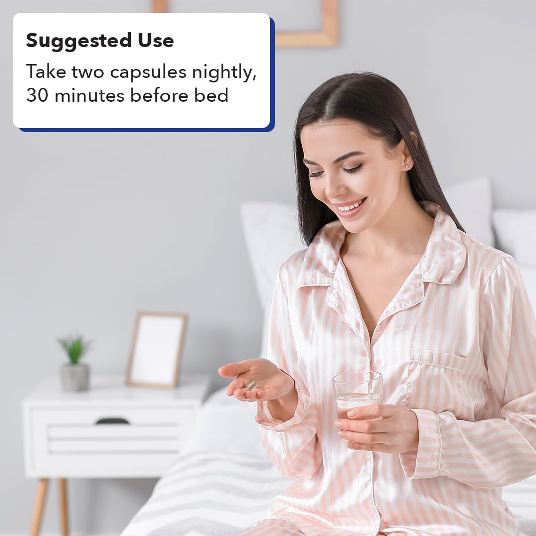 LifeSeasons Rest-ZZZ - Natural Sleep Support Supplement - Fall Asleep & Stay Asleep - Calms Nervous System - Ease Muscle Tension & Restlessness - Low Dose Melatonin GABA & Chamomile - 120 Capsules