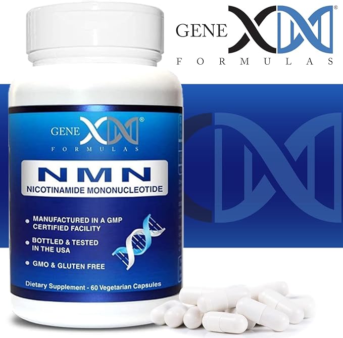 Genex Formulas NMN Supplement 250mg (3 Pack) - 99% Pure Shelf Stabilized Capsules for Increasing NAD Levels, DNA Repair, & Healthy Aging, GMP Certified, 90 Day Supply