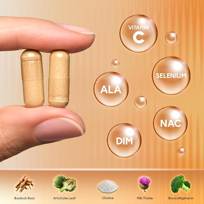 Liver Support & Energy Supplement with Plant-Based Extracts | 72 Vegan Friendly Capsules
