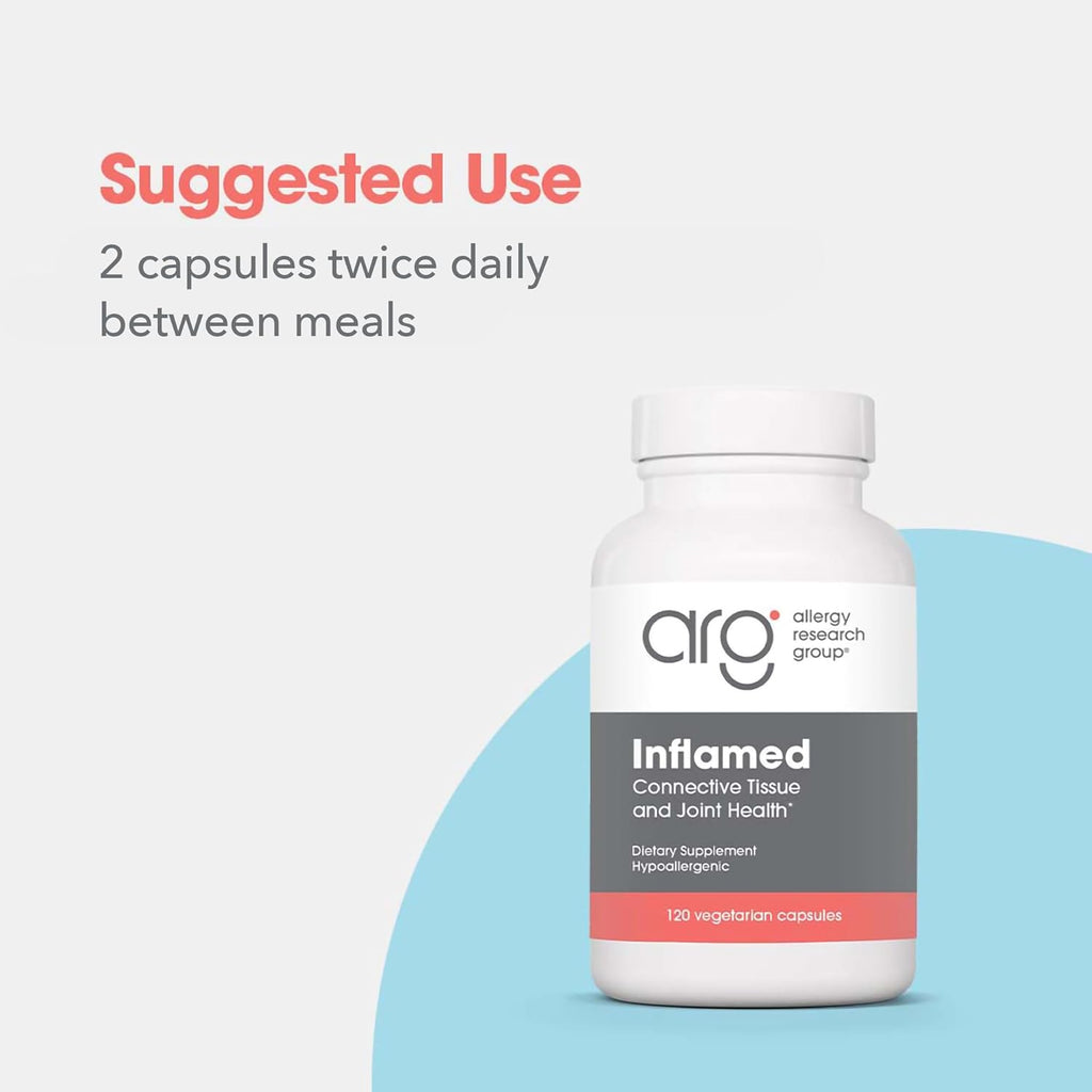 Allergy Research Group InflaMed Joint Health Supplement - Joint Support Supplement for Men & Women, Molybdenum, Turmeric, MSM, Boswellia,Connective Tissue Health - 120 Count