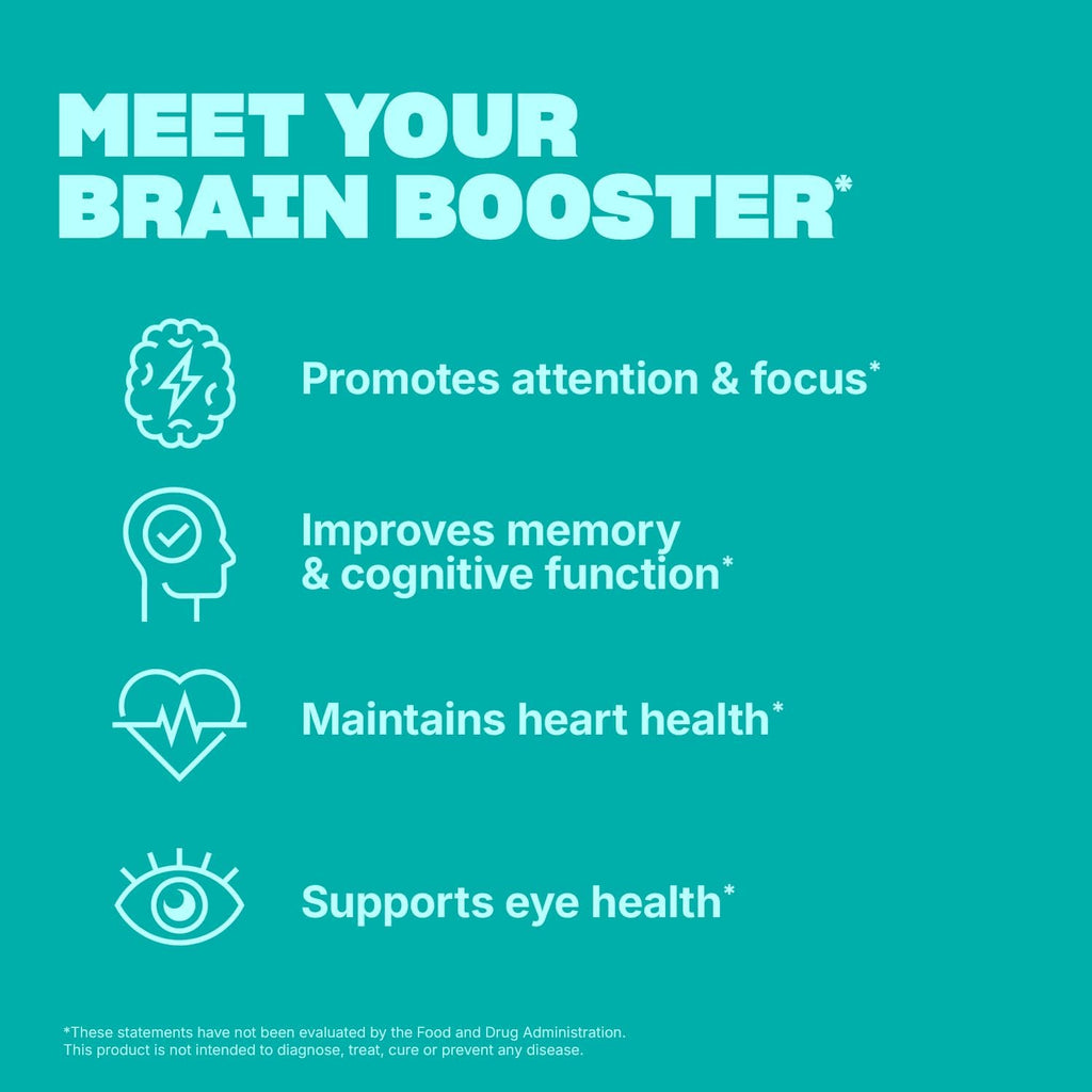 Swisse PQQ + DHA Brain Booster | Supports Brain & Heart Health | Enhances Attention & Focus | Functional Memory Support | Promotes Efficient Metabolism & Mitochondrial Health | 30 Softgels