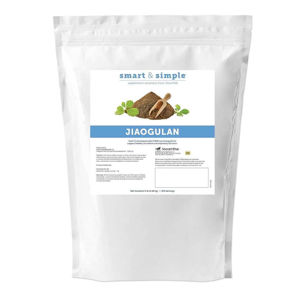 SmartEquine Smart & Simple Jiaogulan | Horse Supplement | Supports Proper Circulation for Overall Well-Being | Muscle Support | 324 Servings | 5lb