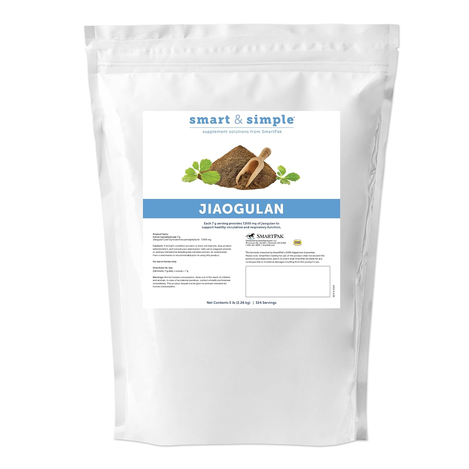 SmartEquine Smart & Simple Jiaogulan | Horse Supplement | Supports Proper Circulation for Overall Well-Being | Muscle Support | 324 Servings | 5lb