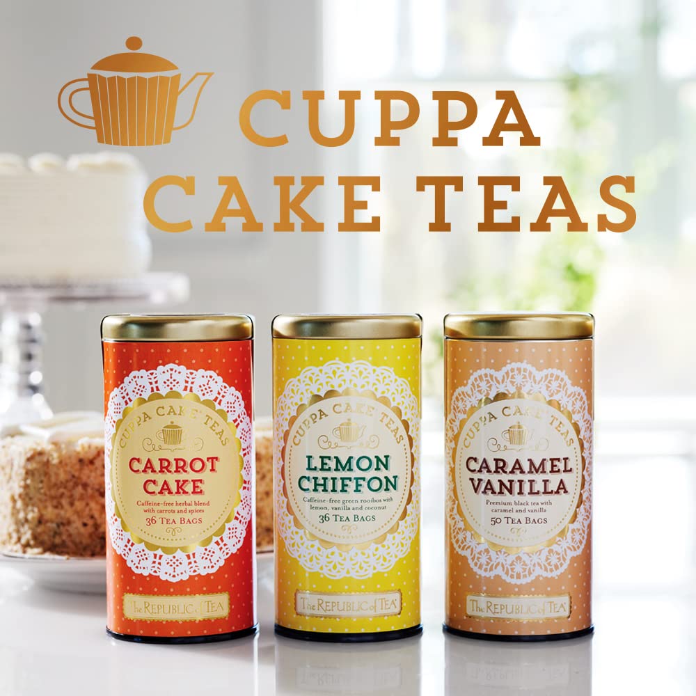 The Republic of Tea Gingerbread Cuppa Cake Tea, 250 Tea Bags, Healthy Rooibos Dessert Tea