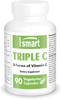 Supersmart - Triple C (High Strength) - 3-in-1 Complex - Vitamin C Supplement - Enhanced with Flavonoids | Non-GMO & Gluten Free - 90 Vegetarian Capsules
