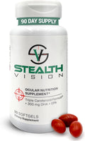 Stealth Vision Eye Vitamin, Eye Supplement with Lutein, Zeaxanthin, and Meso-Zeaxanthin, Non-GMO Eye Health Vitamins for Adults, Vision Essentials for Complete Eye Support (90 softgels)