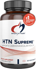 Designs for Health HTN Supreme - Cardiovascular Support with Bonito + Grape Seed Extract Supplement Designed to Help Promote Healthy Blood Pressure (120 Capsules)