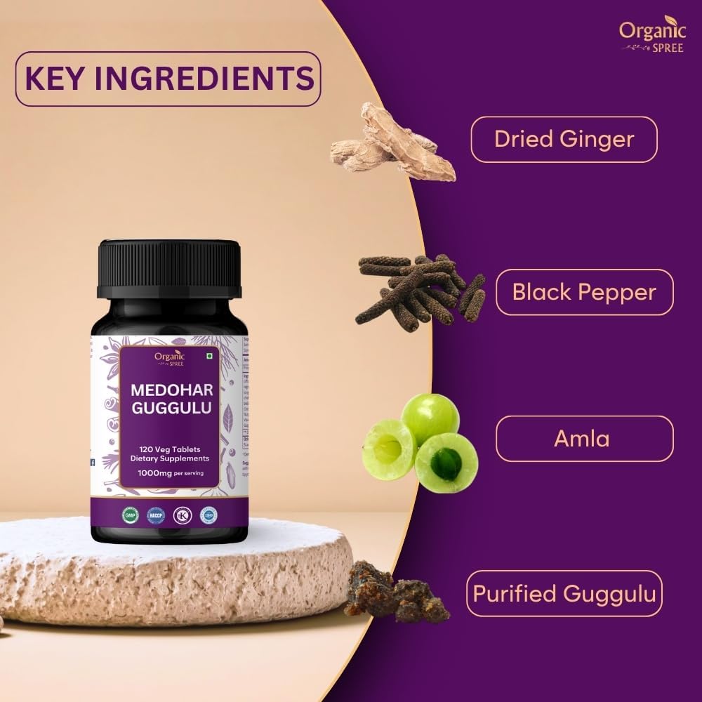 Medohar Guggulu 120 Tablets – Ayurvedic Formula – Supports Metabolism & Immune Health* - Pack of 3