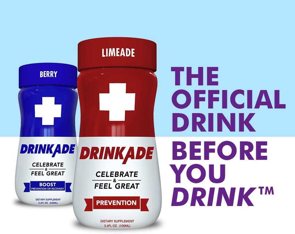 DrinkAde Prevention – Daily Wellness & Immunity Support Hydration Drink with Electrolytes, B Vitamins & Green Tea Extract – Sugar Free, 5 Calories, Vegan, Non-GMO (24 Pack)