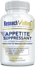 Research Verfied Appetite Suppressant - Curb Cravings, Reach Satiety, Boost Metabolism - 60 Capsules - Pack of 1