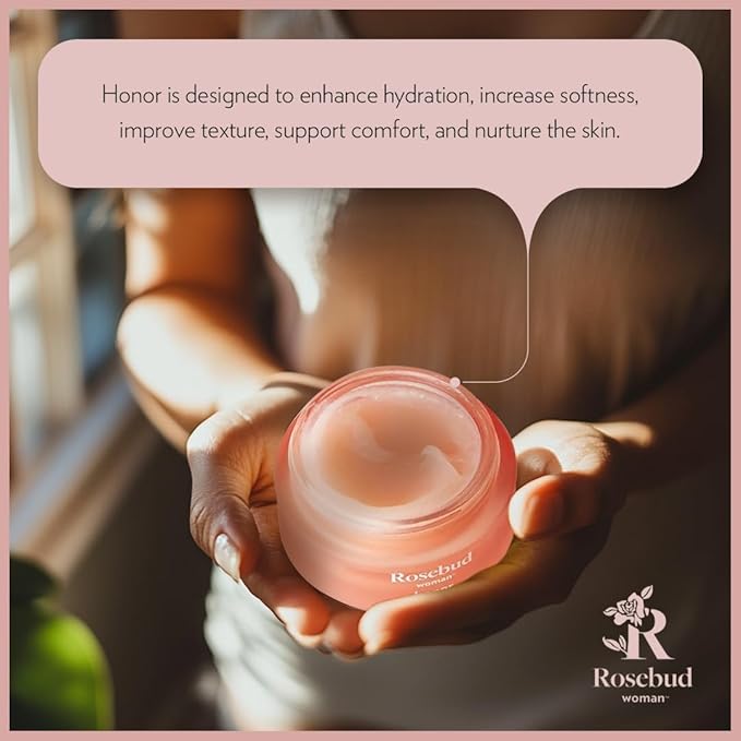 Rosebud Woman Honor Vaginal Moisturizer Balm – Natural Feminine Care for Dryness, Irritation & Itch Relief – Hormone-Free, Organic, OB/GYN-Approved Intimate Hydration (90-Day Supply)