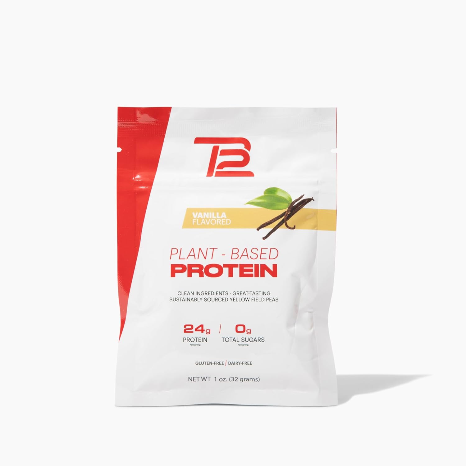 TB12 Plant Based Protein Powder by Tom Brady, 24g of Vegan Pea Protein, Low Sugar, Low Carb, Non-GMO, Meal Replacement, Keto Friendly, Paleo, Sugar Free, Vanilla Flavor (1.12 Ounce, Pack of 12)