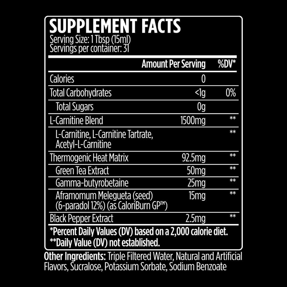 VMI Sports L-Carnitine 1500 Heat Liquid Enhanced Thermogenic | 1500 mg Carnitine | Maximum Absorption Formula | Great Taste for Men & Women | 31 Servings (Miami Vice)