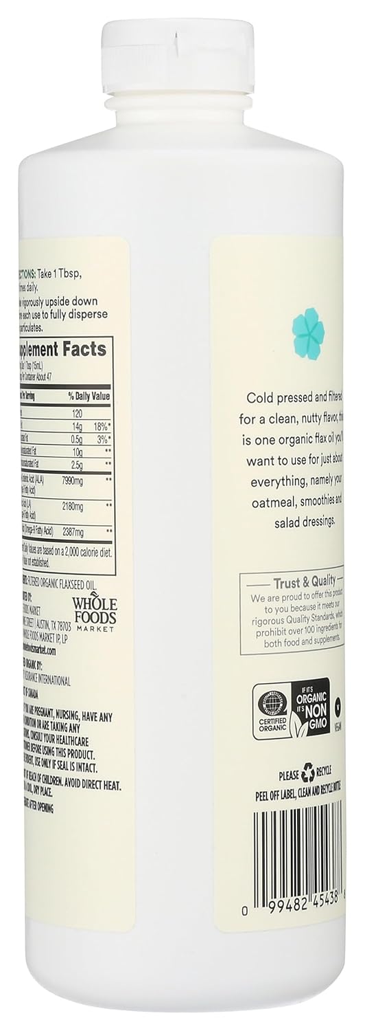 365 by Whole Foods Market, Organic Filtered Flax Oil, 24 fl oz