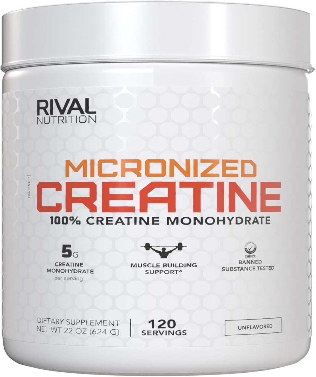 RIVAL NUTRITION Micronized Creatine Monohydrate 624g - 120 Serv.
